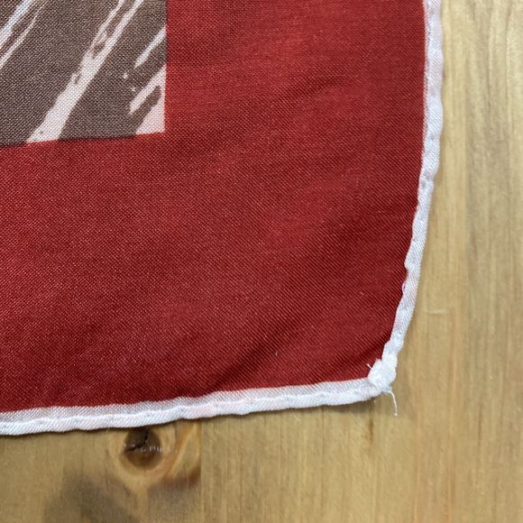 Vtg Robinson Golluber Scarf Twill Silk  Abstract Tiger Print Hankie 21" Square - Picture 4 of 9